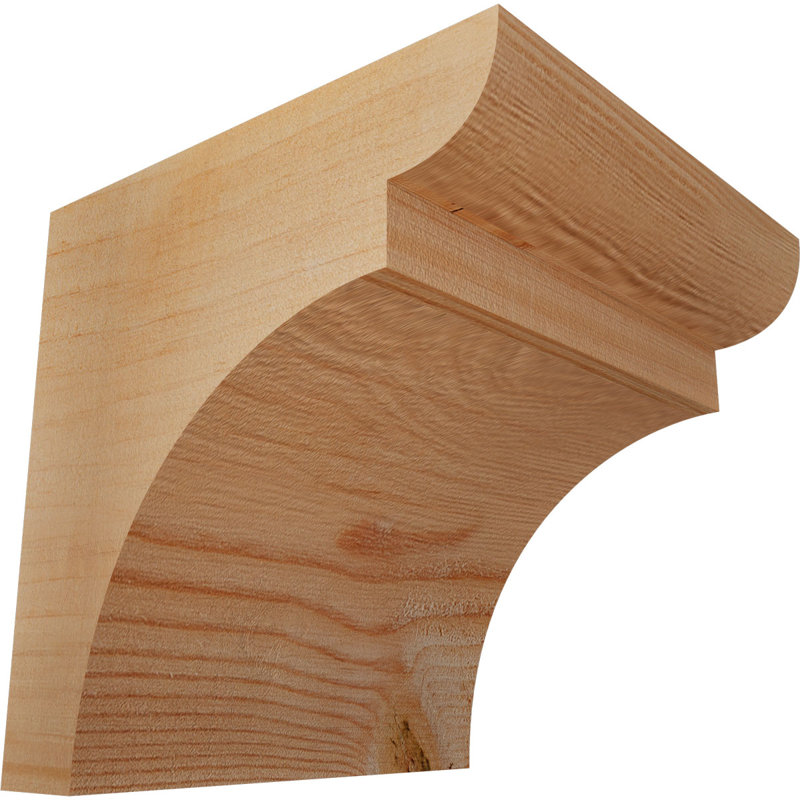 Yorktown Corbel, H 6 po x l 5,5 po x P 6 po, Sapin de Douglas, Lisse
