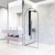 Arden 34" W x 78" H Fixed Framed Shower Screen with 3/8" Clear Glass