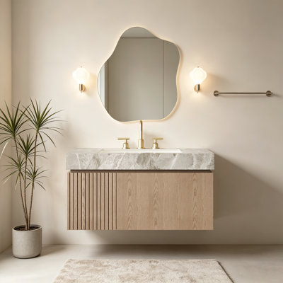 Armoire de salle de bain flottante Mid-Century