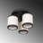 Modern Scandinavian Chandelier, Black & White Metal Body, 15.8 x 15.8 x 8.7 inches | Cap Diameter: 5.5 inches, Height: 5.5 inches | 3 x E27 Socket, Max 40W | Stylish Lighting for Home Décor & Novelty Spaces