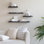 Tablettes flottantes murales en bois massif Valetta