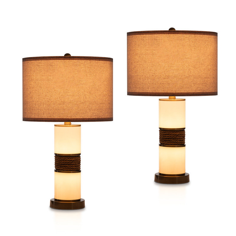 Table Lamp Set of 2 for Bedroom, Bedside Table Lamps with 3 Lighting Modes for Nightstand