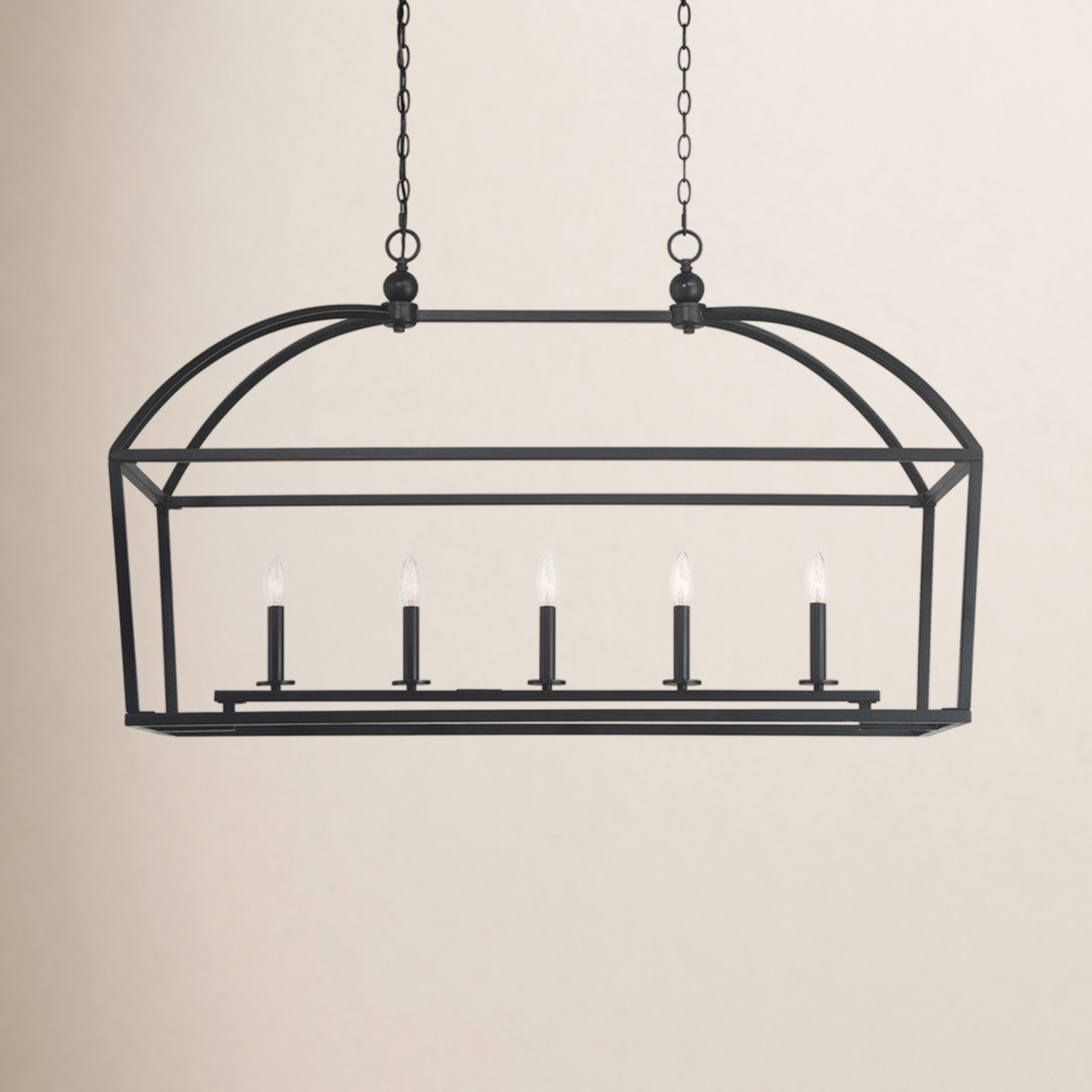 Alfreda 5-Light Chandelier, Matte Black