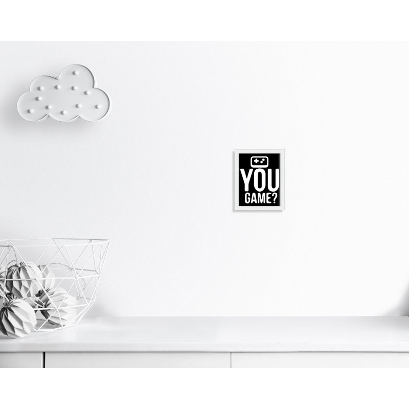 «You Game inversée», art encadré, H 11 po x l 9 po x P 1,19 po, Encadré de boîte blanc
