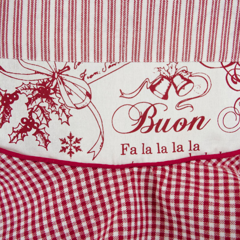 Christmas Cotton Bib Apron, 28.5" H x 26" W x 0.25" D