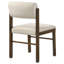 Chaise d'appoint de salle à manger rembourrée Kehoe crème et noyer (ensemble de 2)-2126346920