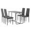Chaise d'appoint capitonnée en similicuir