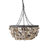 Metal and Draped Oyster Shell Chandelier