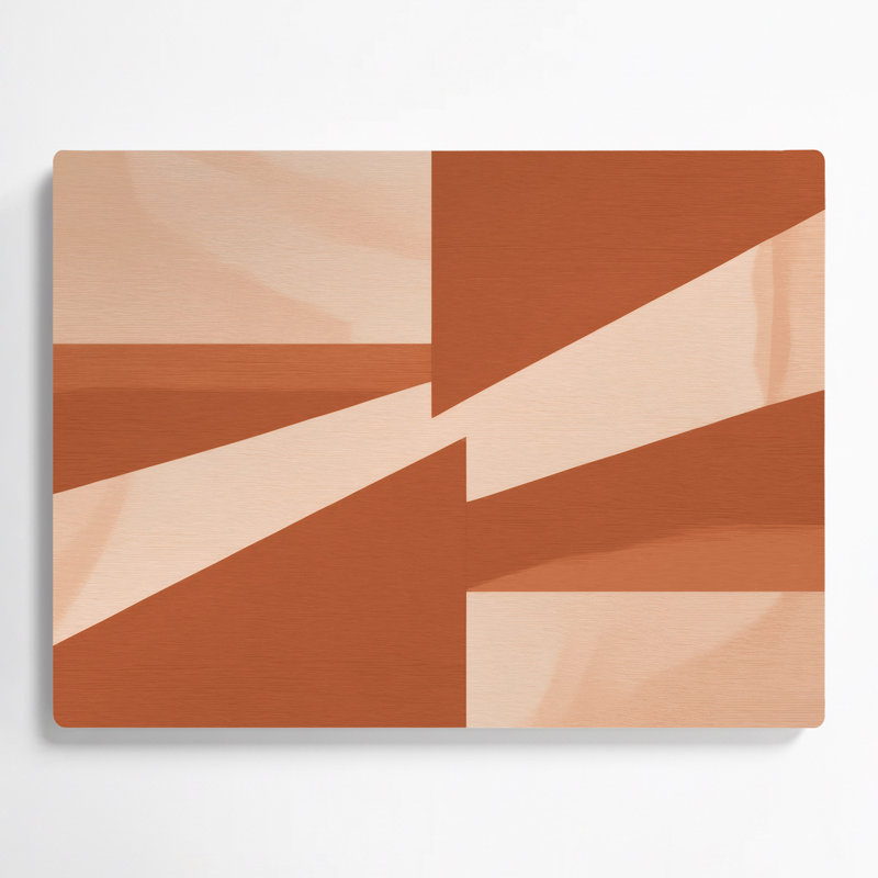 Minimalisme 27, art mural en métal beige, H 11 po x l 14 po