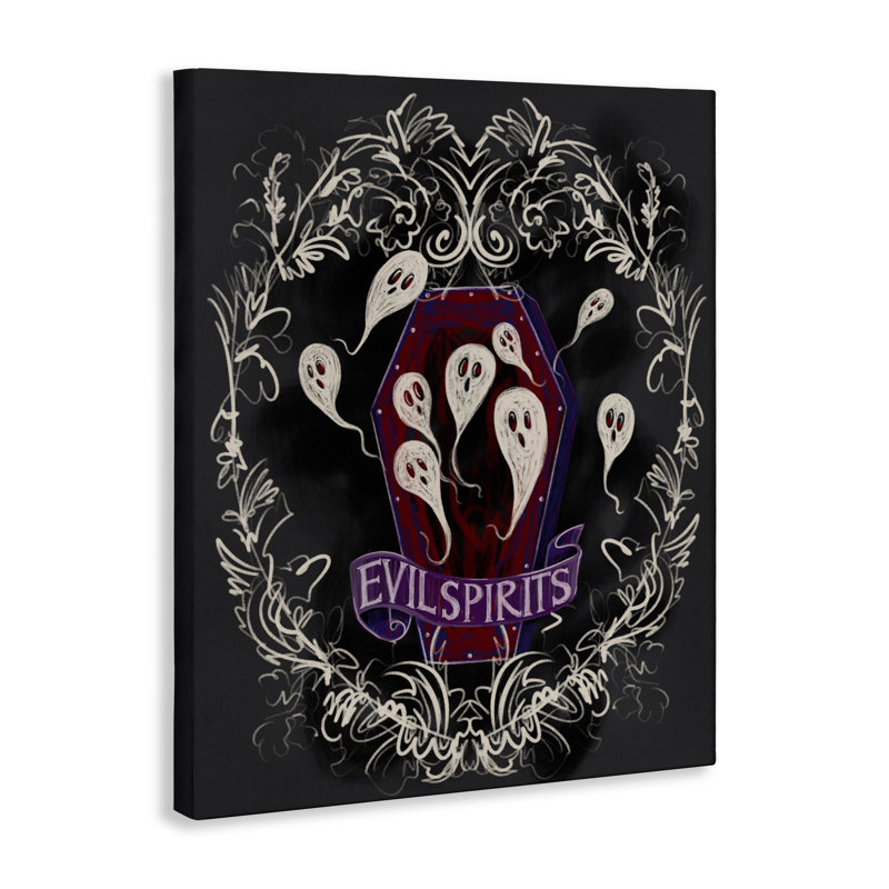 Evil Spirits Ghost, toile par Connie Summers, H 30 po x l 24 po