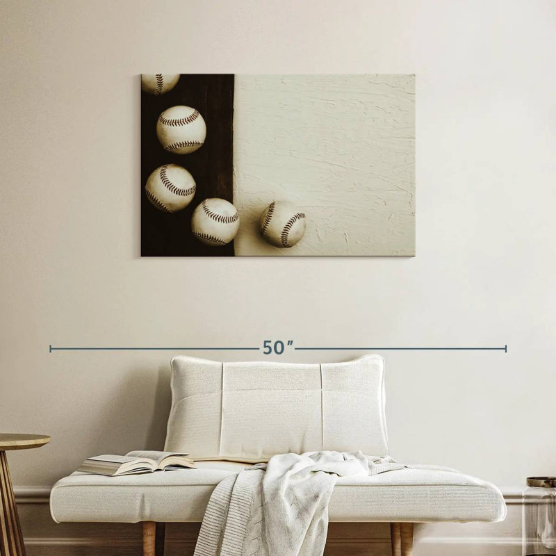Sireci Rustic Baseballs, 24" H x 36" W