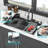 33X22x10 Inch 16 Gauge T304 Stainless Steel Gunmetal Black Kitchen Sink With Waterfall Style, Pull-Out Faucet & Colander Drop-In 33*22 Faucet, Cup Washer Cutting Board
