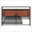 Structure de lit plateforme double en métal avec lit gigogne