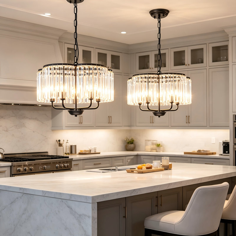 Friedhardt 5-light Crystal Chandelier With Flower Shades