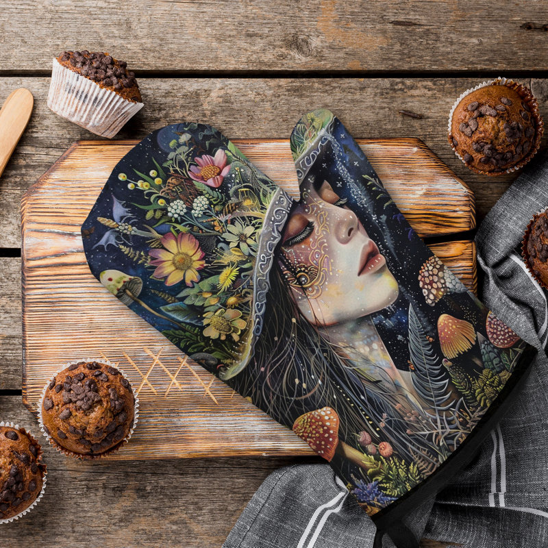 Enchanted Woodland Kaleidoscope Oven Mitt