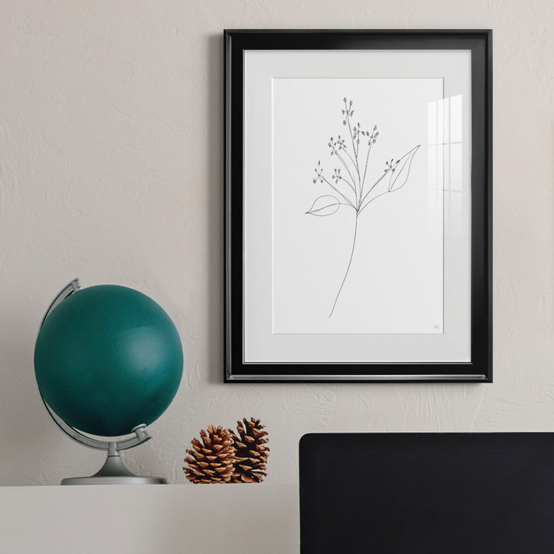 Botanical Gesture V - Cadre photo, reproduction d'art sur papier, H 22,5 po x l 30,5 po x P 1,5 po, Noir