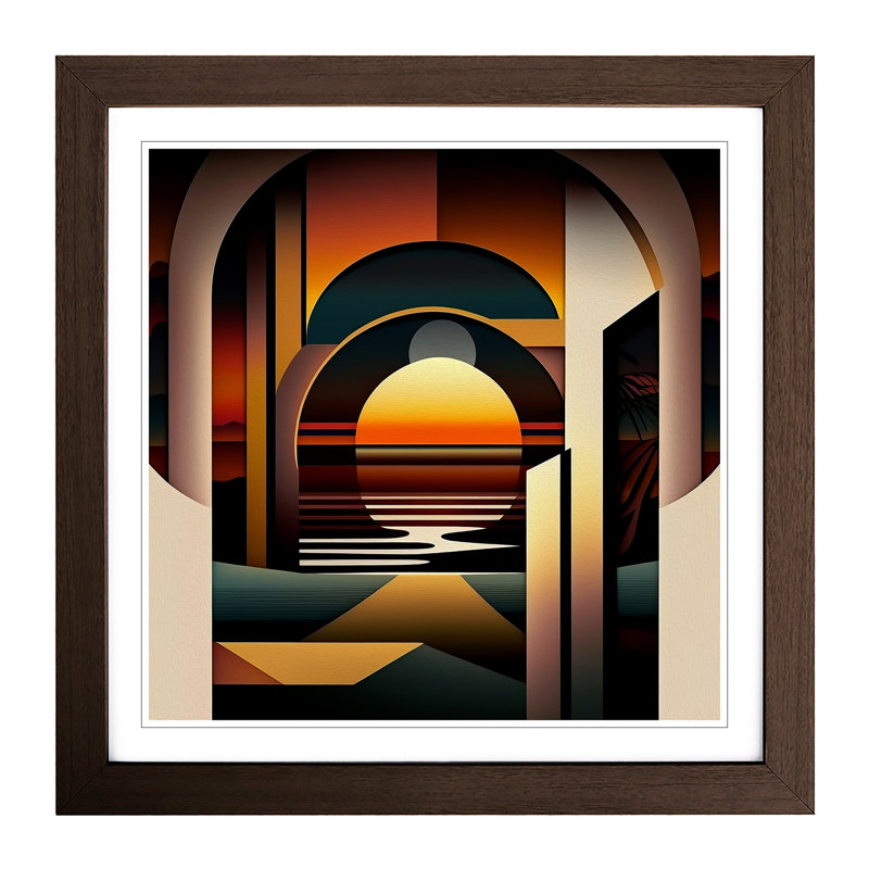 Single Picture Frame Print on Wood, Walnut