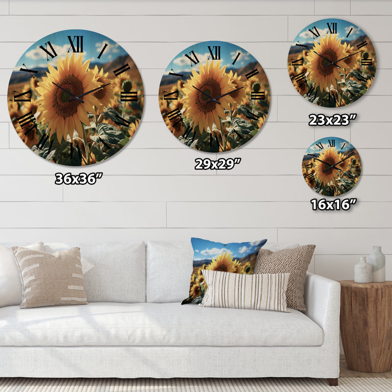 Horloge murale en bois massif Stauton, Très grand