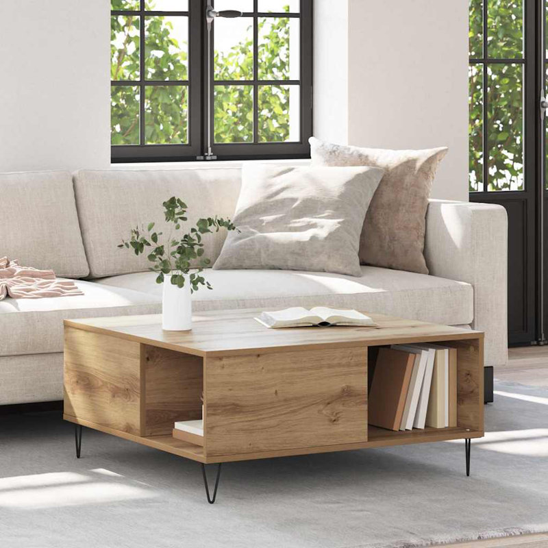 Coffee Table with Storage, Oak
