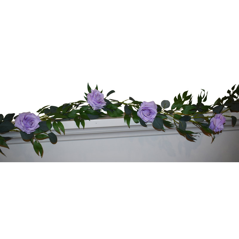 Guirlande 72 "Faux Roses Eucalyptus, Lavande