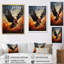 Aysheia orange, noir, amérindien, aigle, esprit-499789642-499789638