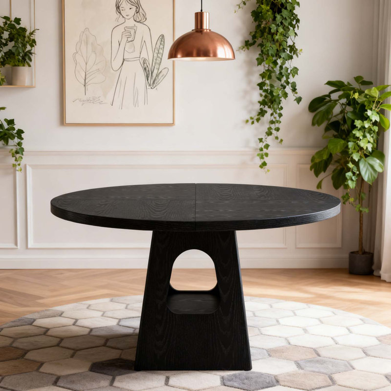 Table de cuisine en bois pour la salle à manger, la cuisine et le salon, Noir