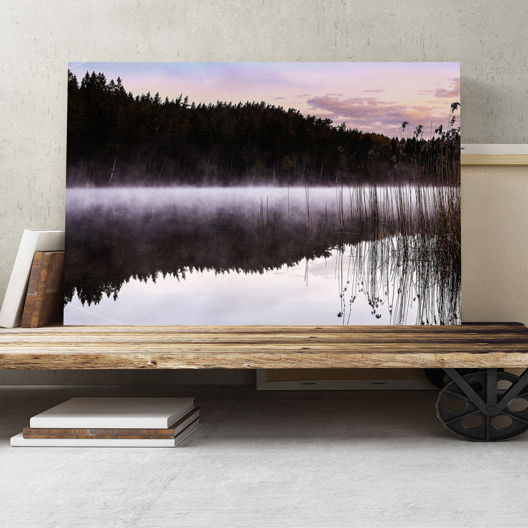 Landscape Sweden Forest and Lake Photographic - Wrapped Canvas