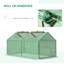 Petite maisonnette 4 pi x 2 pi avec housse en PE et fenêtres à fermeture à glissière enroulables, utilisation intérieure à l'extérieur, protège les plantes des éléments, garde la chaleur, structure en acier robuste, conception à l'épreuve du vent, assemblage requis
