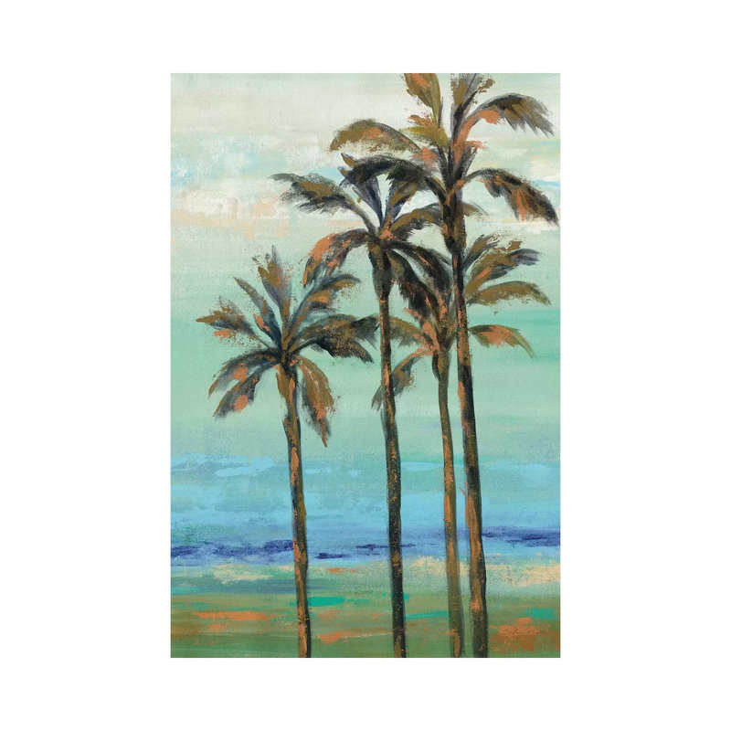 Copper Palms I by Silvia Vassileva - Wrapped Canvas Print, 20.32 cm H x 30.48 cm W