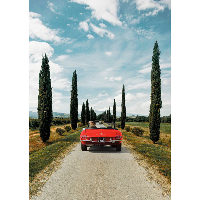 Sportscar In Tuscany - Wrapped Canvas Print, 100cm H x 70cm W x 4cm D