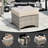 10 Pieces Patio Furniture Set With 53" Fire Pit Table, Outdoor Wicker Swivel Rocking Chairs With Comfy Cushions, All-weather High Back Sofa Couch Set For Backyard Or Lawn-1417941624