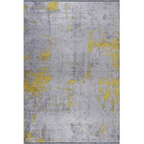 Rapture Gray/Yellow Abstract Luxury Area Rug