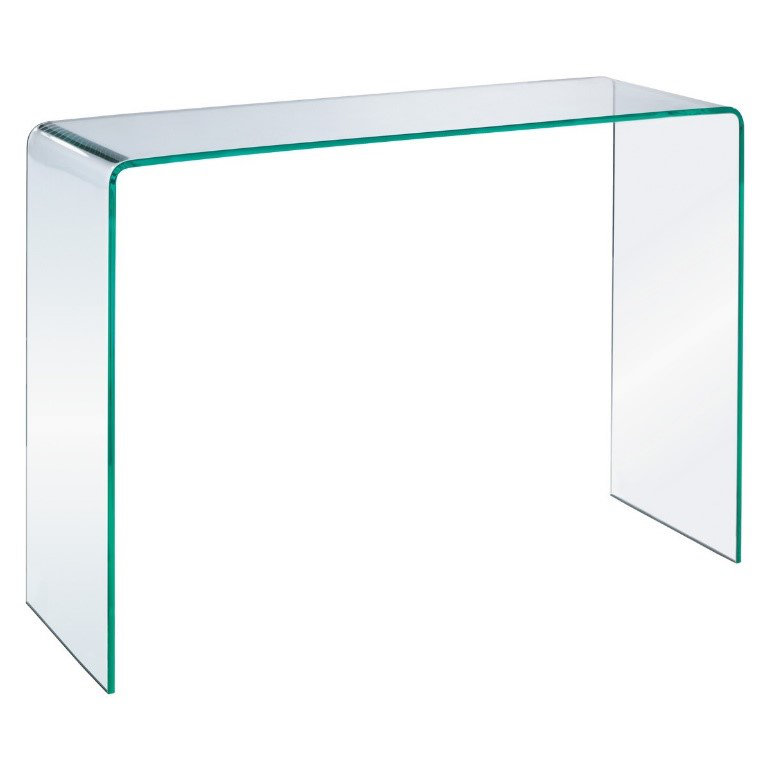 WaterFall Glass Console Table, 30.5" H x 43" W x 13" D