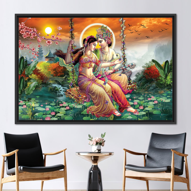 Print on Canvas, Framed Print without Mat, 60 cm H x 90 cm W, Black