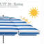 2m Beach Umbrella Portable Tilting Parasol Sun Shade with UV Protection and Bag-1241730535