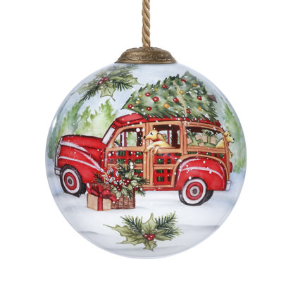 3'' Handmade Glass Ball Ornament