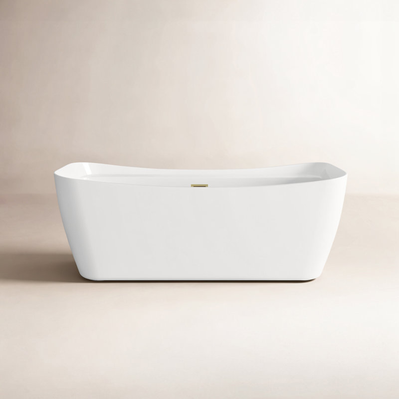 Baignoire de trempage autoportante Dezra, Or brossé