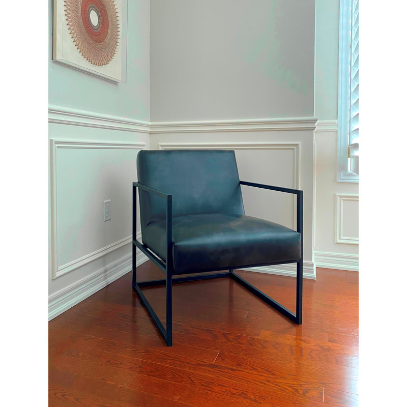 Chaise avec accoudoirs moderne Marilyn, Noir
