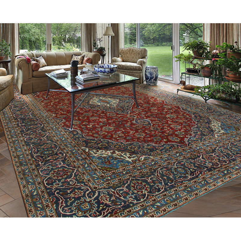 Tapis rouge unique 9 pi 9 po x 13 pi 10 po Cordney