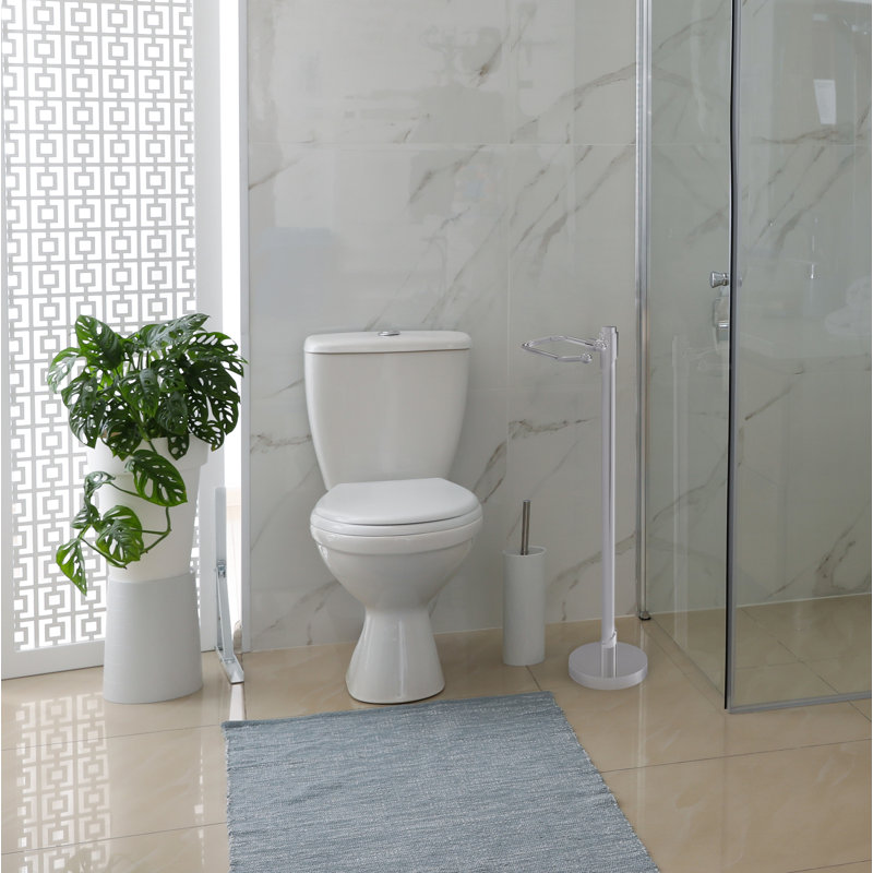 Porte-papier sur pied Marnell, Chrome poli