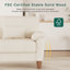 180cm corduroy 2-seater sofa with solid wood frame, spring seat cushion and two throw pillows-1006477766