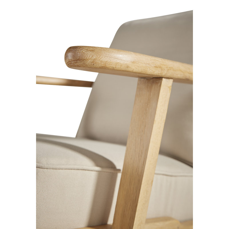 Deandrae Upholstered Armchair, Wood