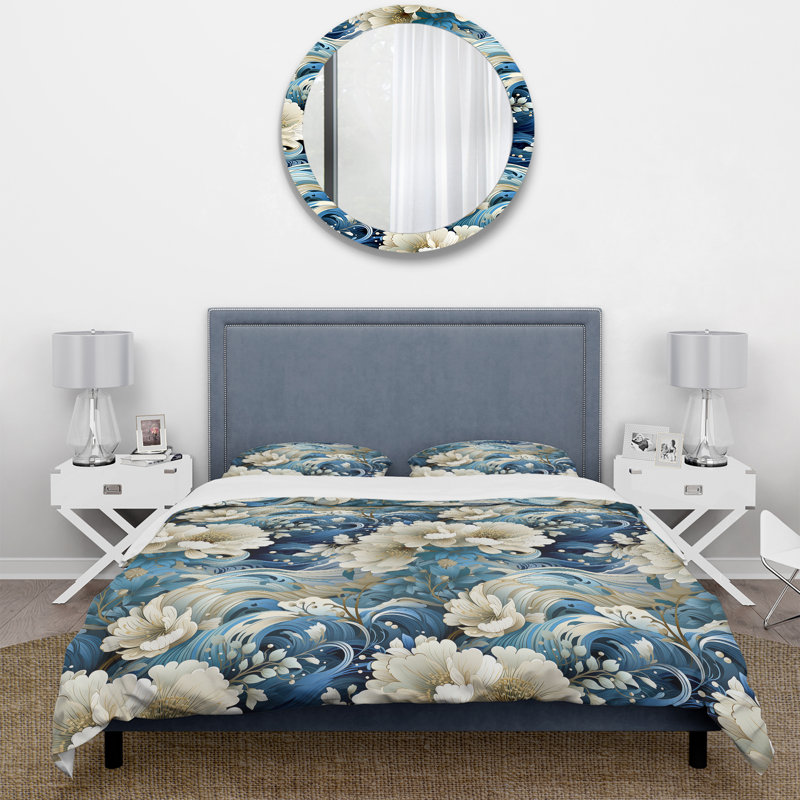 Literie à motif cachemire Coastal Retreat II, Housse de couette simple + 1 taie décorative stan