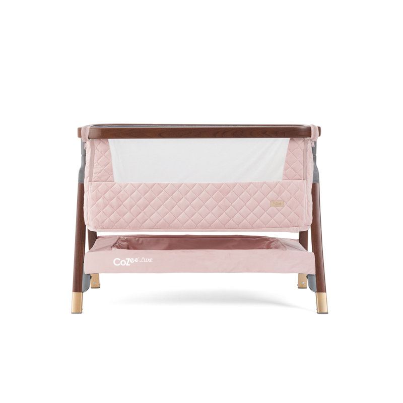Tutti Bambini CoZee Luxe Bedside Crib, Pink