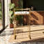Tabouret de bar empilable à hauteur fixe l 17,5 po x P 16 po x H 34 po Fuji (ensemble de 3)