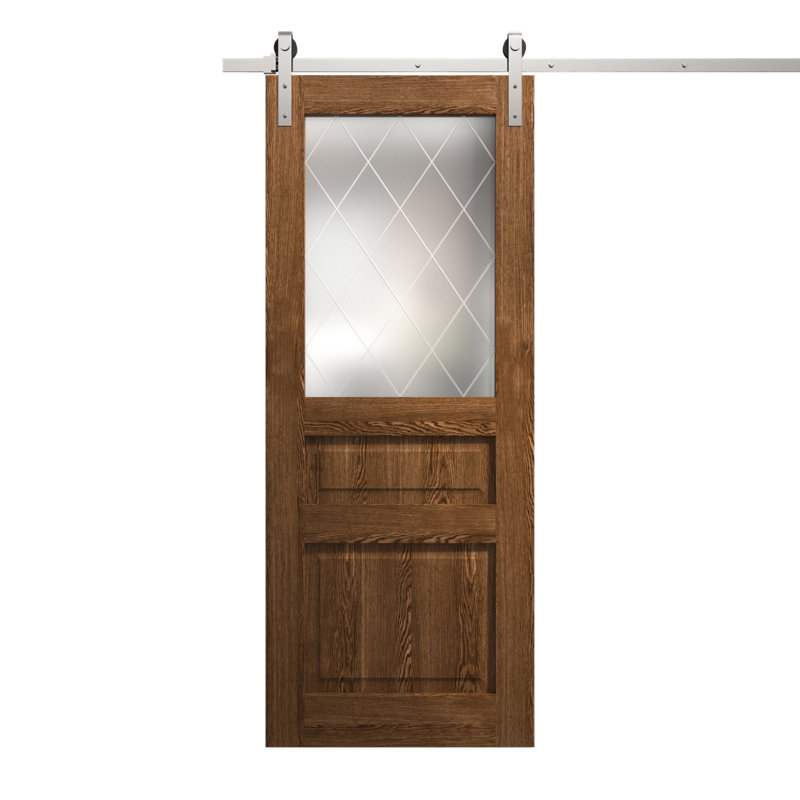 Porte de grange moderne | Ego 5011 | Ensemble de quincaillerie lourde Silver Rail Track | Portes intérieures solides