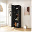 Stackable Wall Mounted Storage Cabinet with Movable Shelves and Doors, Perfect for Organized and Efficient Space Utilization