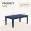 Table de salle à manger d'extérieur rectangulaire Planta 70 po (178 cm) de largeur en PEHD avec trou pour parasol-672675754