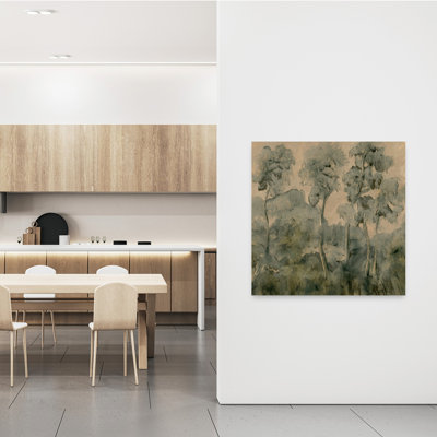 Art mural, paysage de forêt paisible