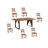 Chaliyah 6 - Person Solid Wood Top Double Pedestal Base Dining Set-99487800